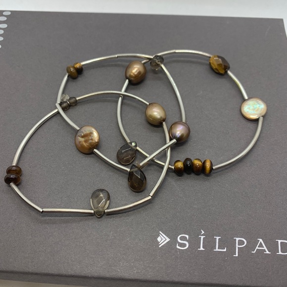 Silpada Sterling Silver Stretch Bracelets
